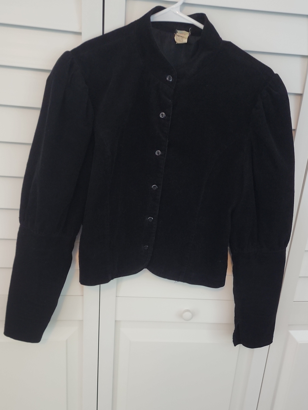 Women's Navy Button-Front Corduroy Jacket